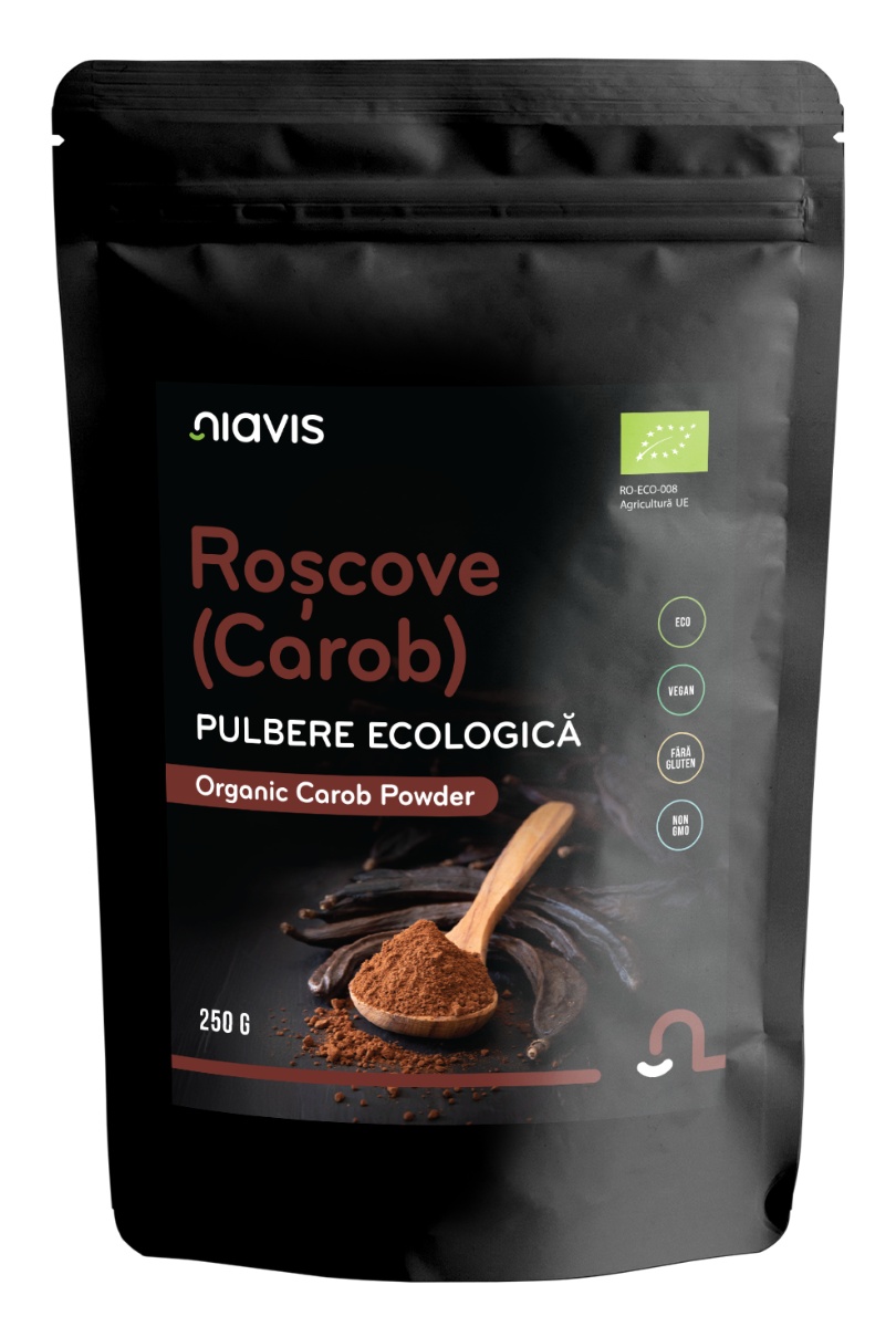 Roscove (Carob) Pulbere Ecologică, 250 g, Niavis