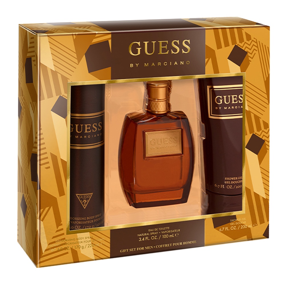 Set GUESS by Marciano for Men Apa de toaleta 100 ml + Gel de Dus 200 ml + Deodorant Spray 226 ml, Guess