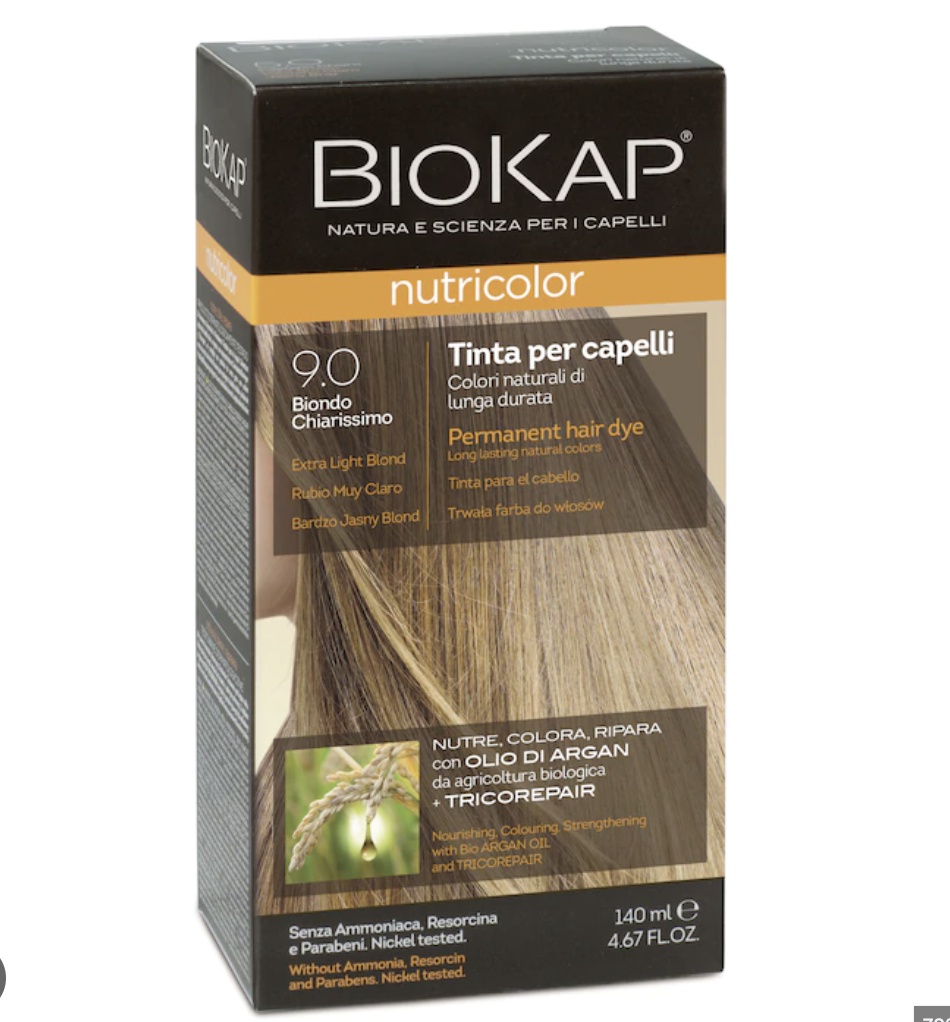 Vopsea permanenta pentru par Nutricolor, nuanta Extra Light Blond 9.0, 140 ml, Biokap
