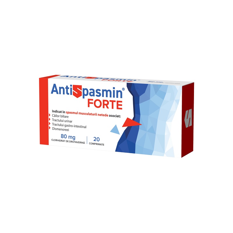 Antispasmin Forte 80mg, 20 comprimate, Biofarm
