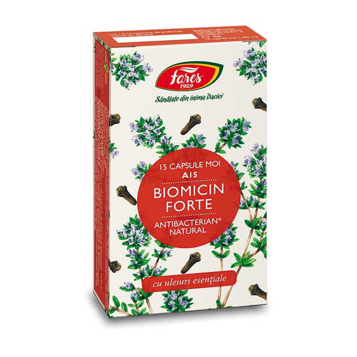 Biomicin Forte, 15 capsule, Fares