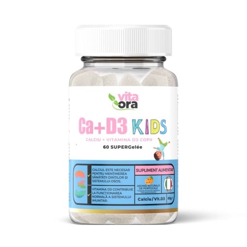 Ca+D3 Kids, 60 jeleuri, VitaOra