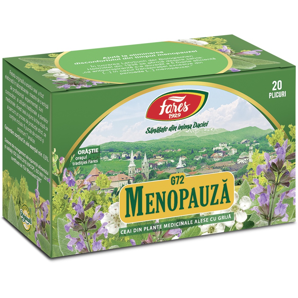 Ceai Menopauza - G72, 20 plicuri, Fares
