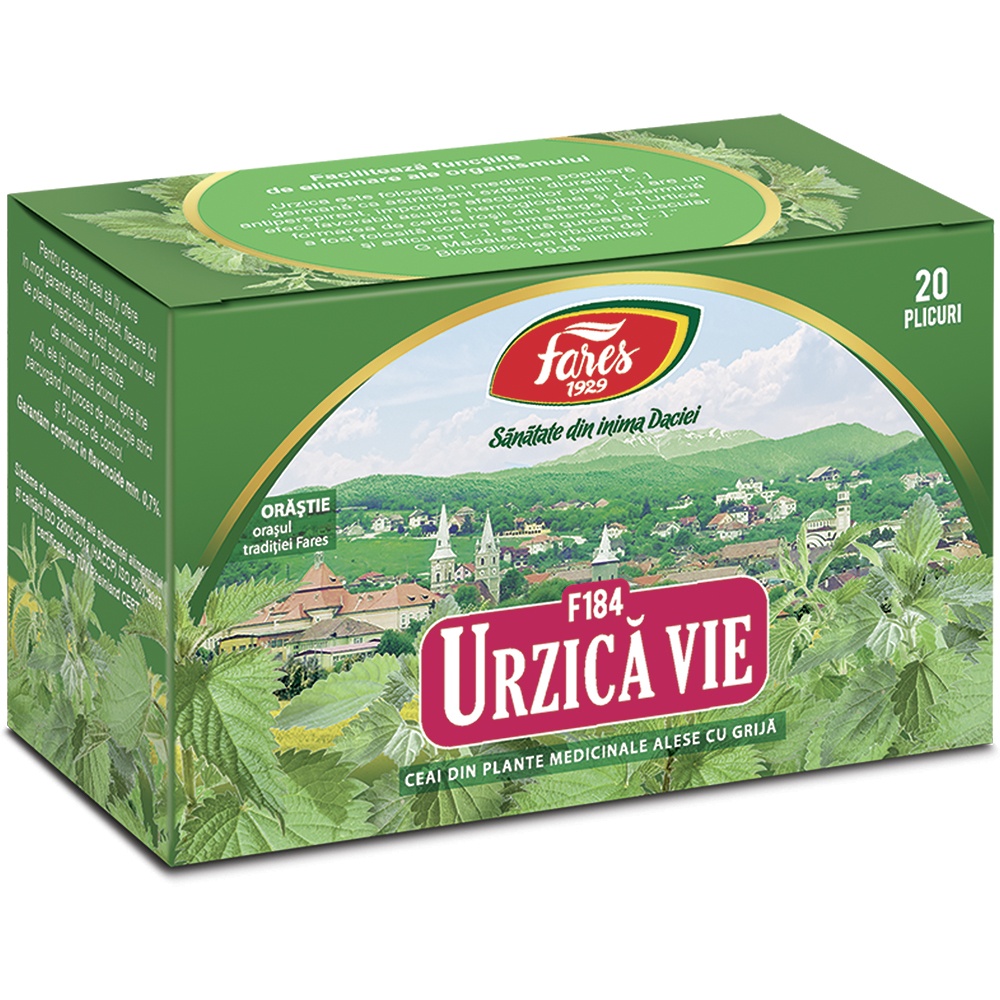 Ceai urzica vie, 20 plicuri, Fares