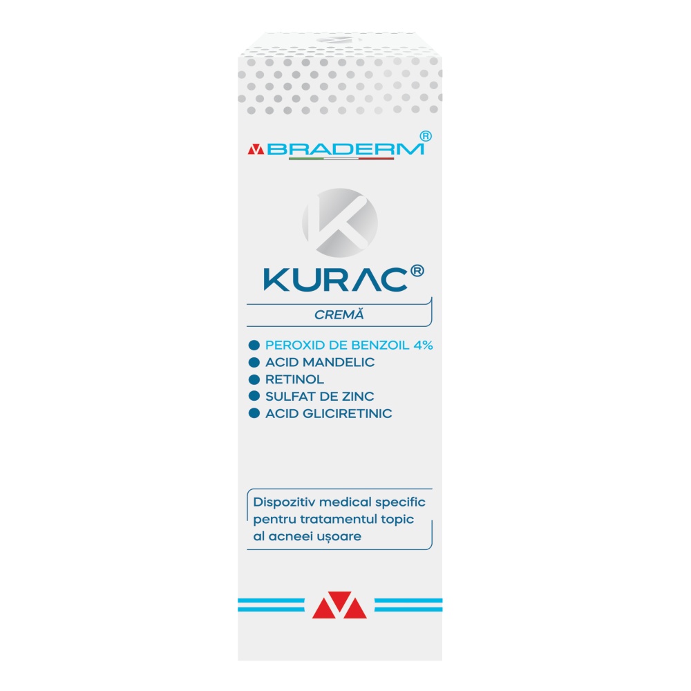 Crema Kurac pentru tratamentul acneei, 30ml, Braderm