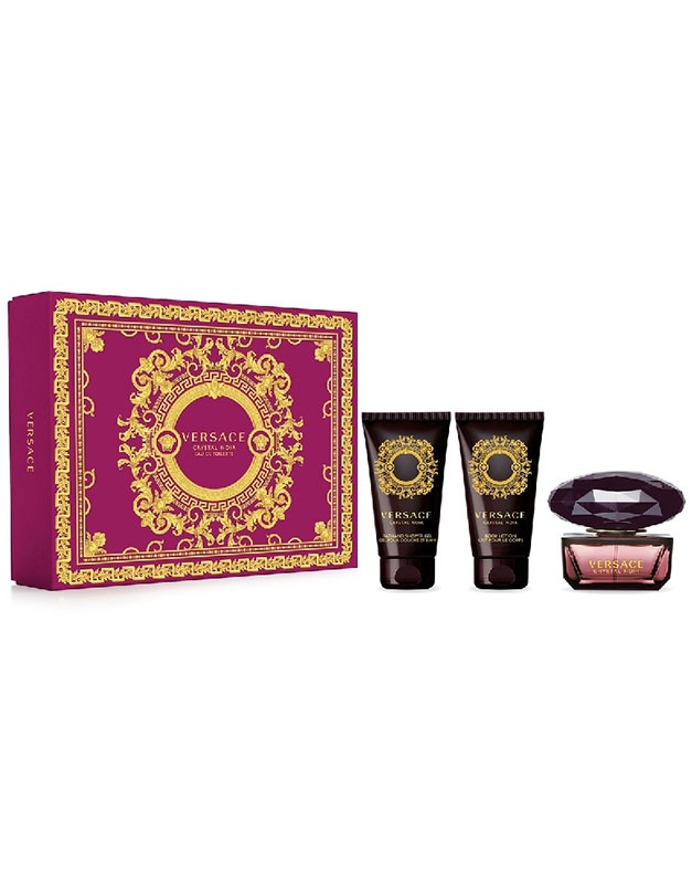 Crystal Noir Set Apa de toaleta 50 ml + Lotiune de corp 50 ml + Gel de dus 50 ml, Versace