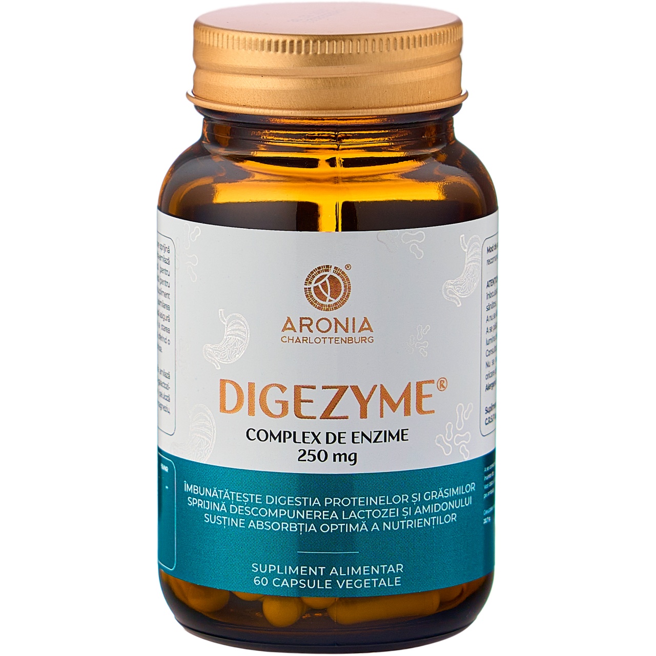 DigeZyme Complex de enzime, 250 mg, 60 capsule, Aronia Charlottenburg