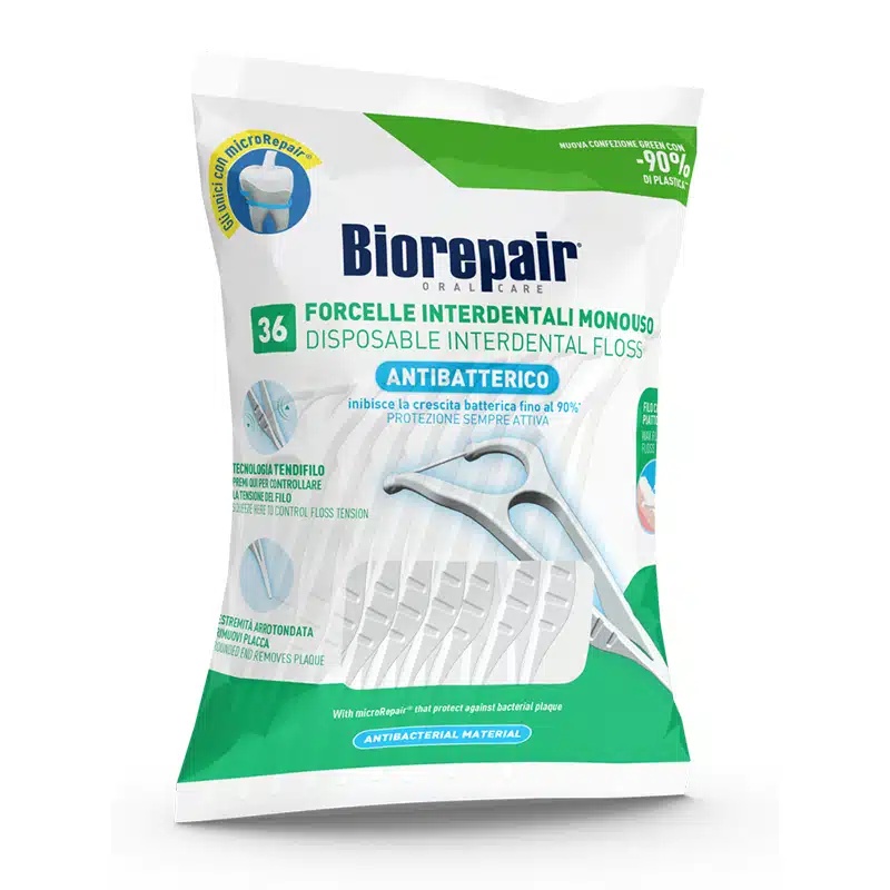 Dispozitiv interdentar bifunctional 2 in 1 ata si scobitoare, 36buc, Biorepair