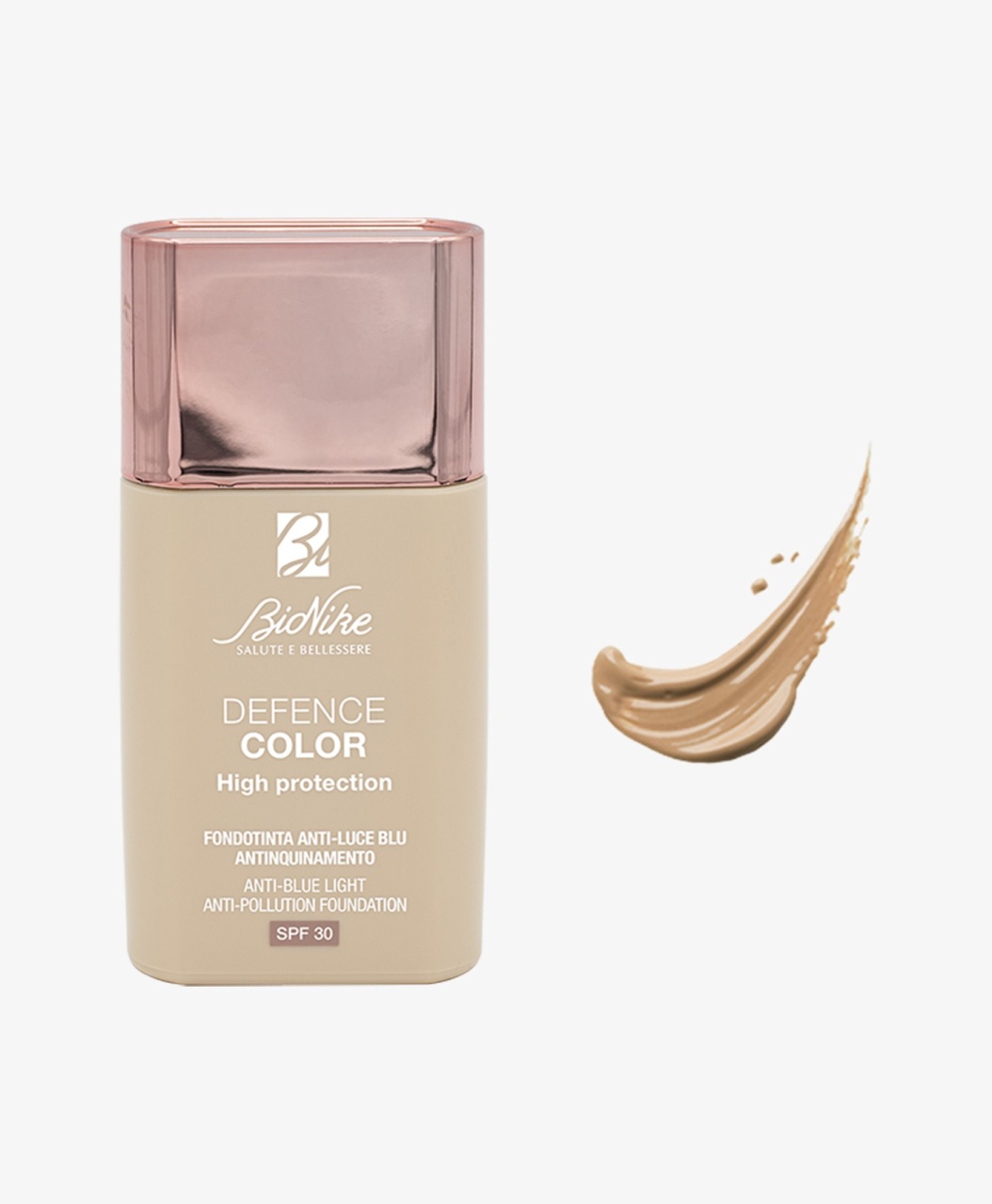 Fond de ten protectie impotriva luminii albastre - poluare Defence Color High Protection, 304 Beige, 30 ml, Bionike
