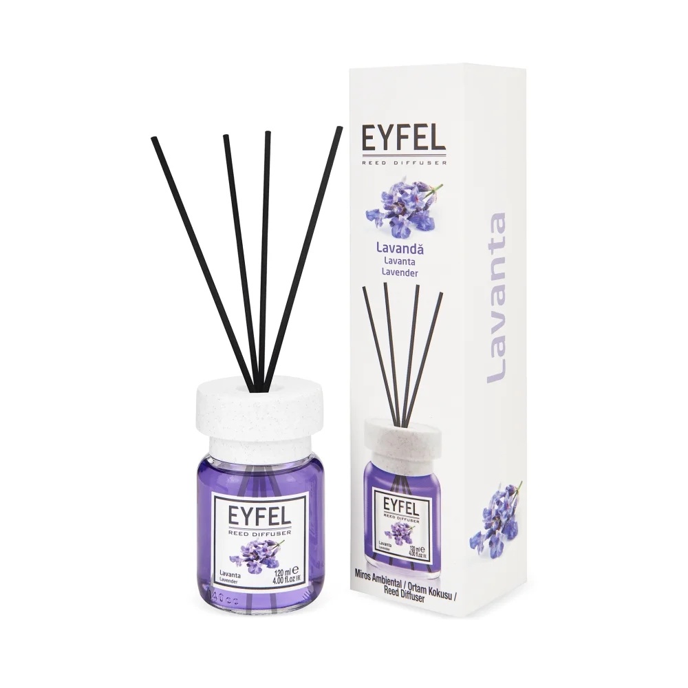 Odorizant de camera cu bete, aroma de lavanda, 120 ml, Eyfel