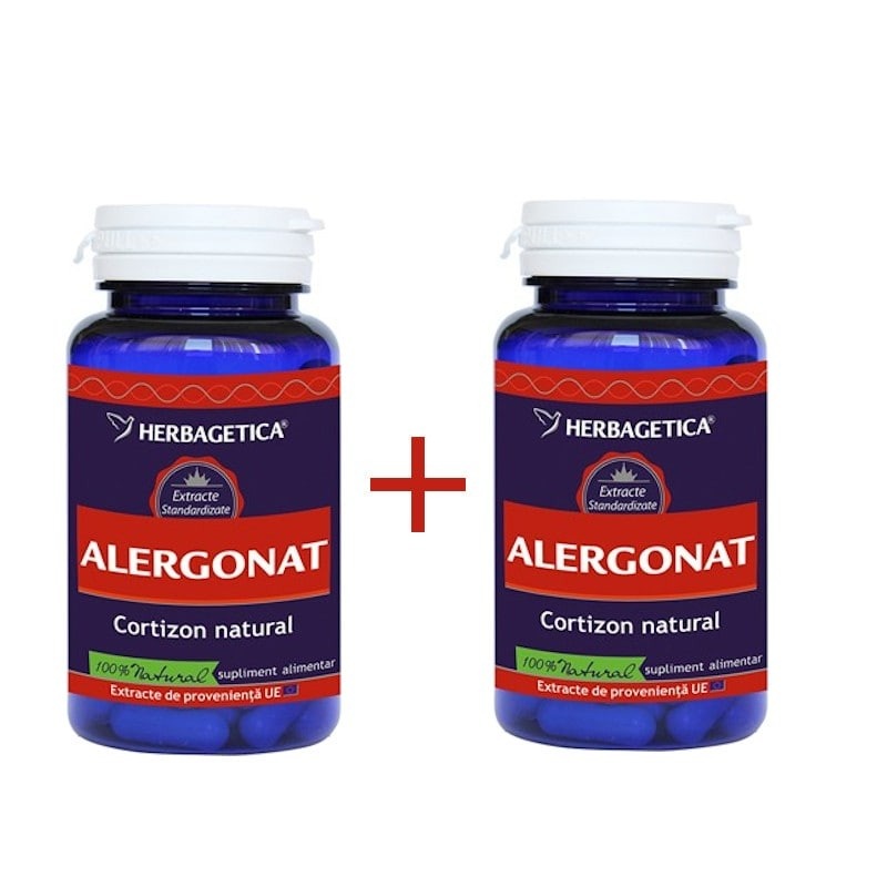 Pachet Alergonat 60 capsule + 60 capsule, Herbagetica