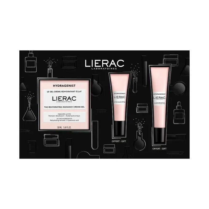 Pachet crema-gel de fata 50 ml + ser de fata 15 ml + crema de ochi 7,5 ml 23 Hydragenist, Lierac