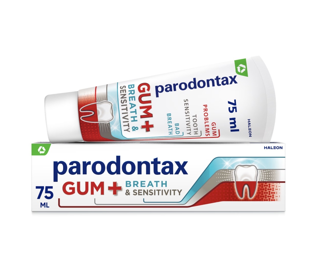 Pasta de dinti Gum+ Breath & Sensitivity, 75 ml, Parodontax
