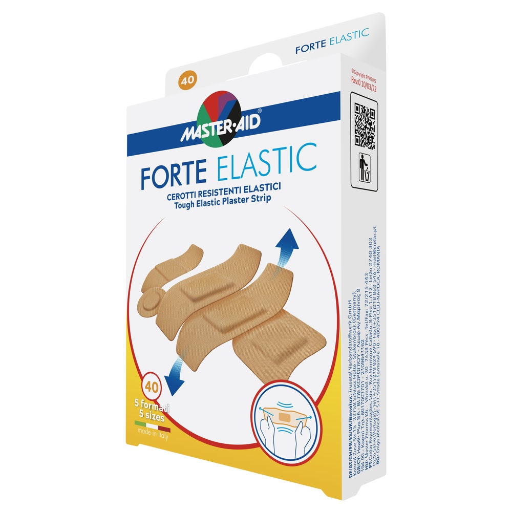 Plasturi rezistenți din panza Forte Elastic, 40 bucati, Master-Aid
