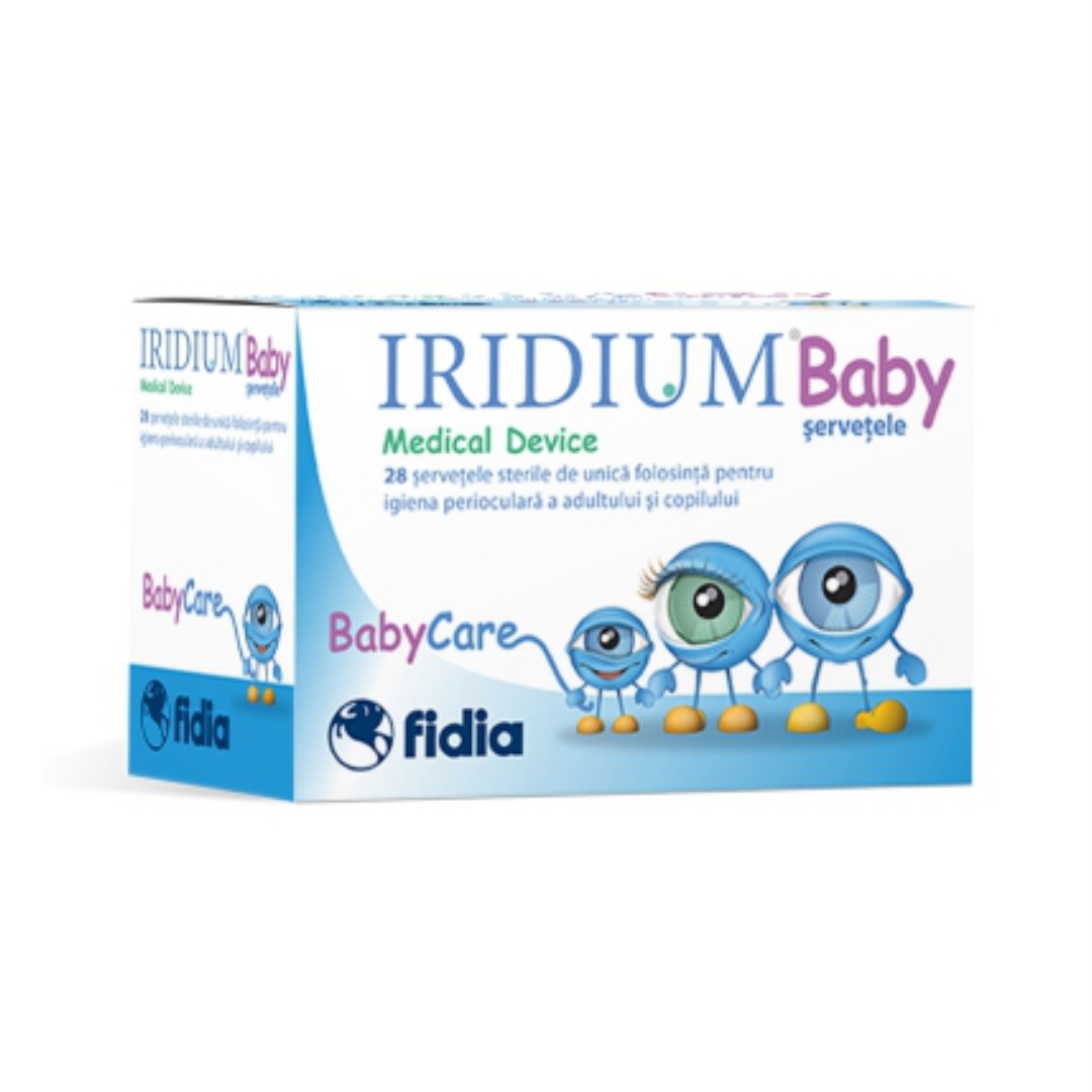 Servetele oftalmice Iridium Baby, 28 bucati, Fidia