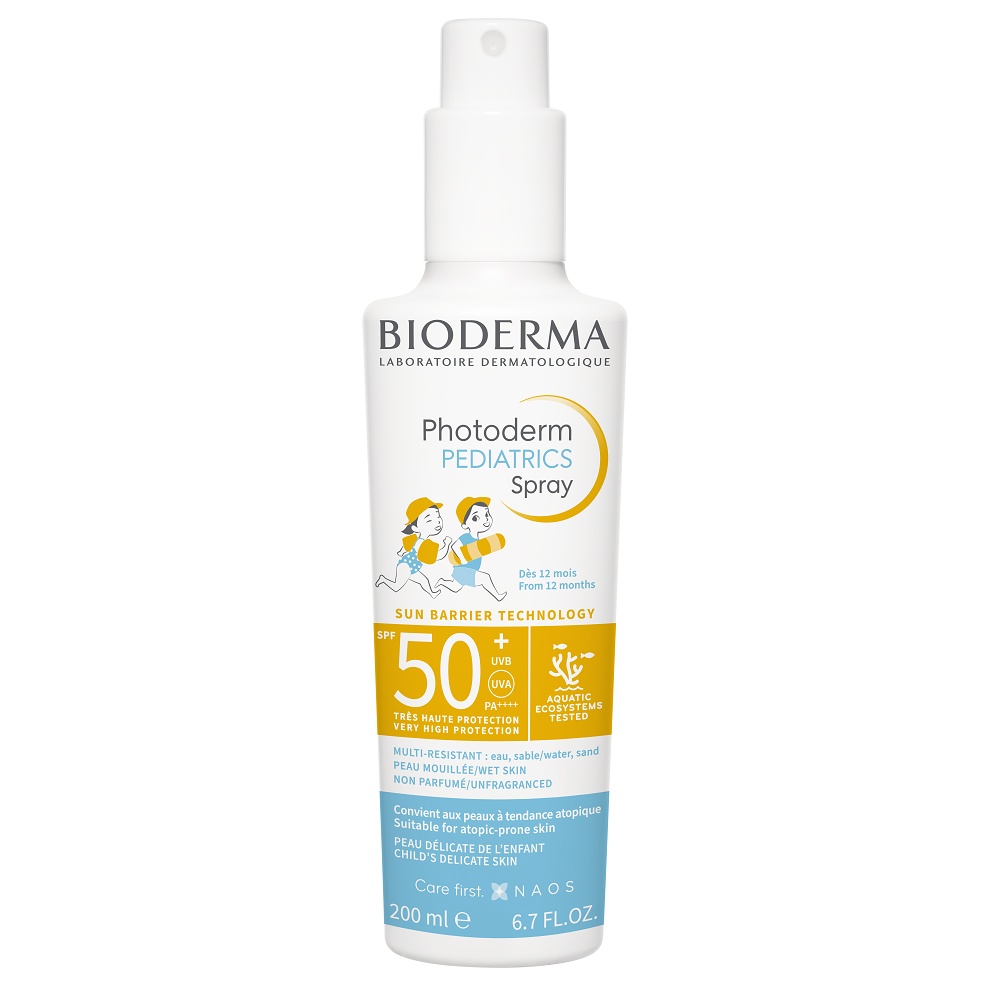 Spray protectie solara pentru copii Photoderm Pediatrics SPF50+, 200ml, Bioderma