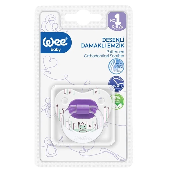 Suzeta din silicon ortodontica cu desen nr.1, 1 bucata 833, Wee Baby