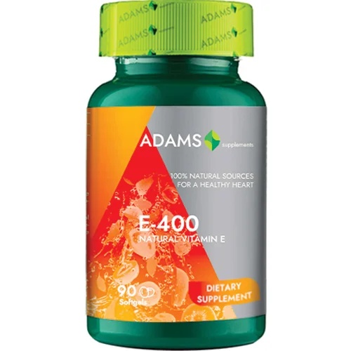 Vitamina E-400 (naturala), 90 capsule, Adams
