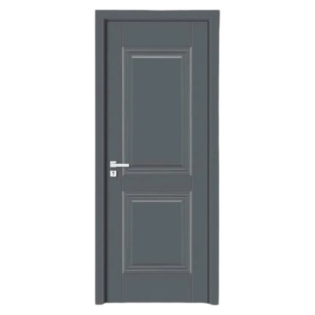 Usa Interior din MDF Novo Doors ND12 LUX PREMIUM, Cadru din Lemn Masiv, KIT COMPLET, Toc Reglabil de 10 CM INCLUS, Plinta pe Ambele Parti (Culoare: Gri Antracit, Dimensiune: 70 cm, Toc: Reglabil 30 cm, Maner: Patrat auriu inchidere magnetica)