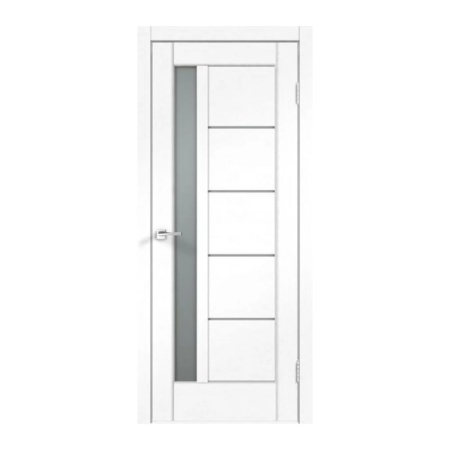 Usa Interior din MDF Novo Doors ND16 LUX PREMIUM, Cadru din Lemn Masiv, KIT COMPLET, Toc Reglabil de 10 CM INCLUS, Plinta pe Ambele Parti (Culoare: Alb mat, Dimensiune: 60 cm, Maner: Patrat negru inchidere magnetica, Toc: Reglabil 30 cm)
