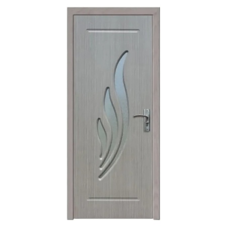 Usa Interior din MDF Novo Doors ND310, Cadru din Lemn Masiv, Geam Sablat, KIT COMPLET, Toc , Manere si balamale incluse (Culoare: Gri deschis, Dimensiune: 80 cm, Toc: Reglabil 10 cm, Maner: Patrat auriu inchidere magnetica)