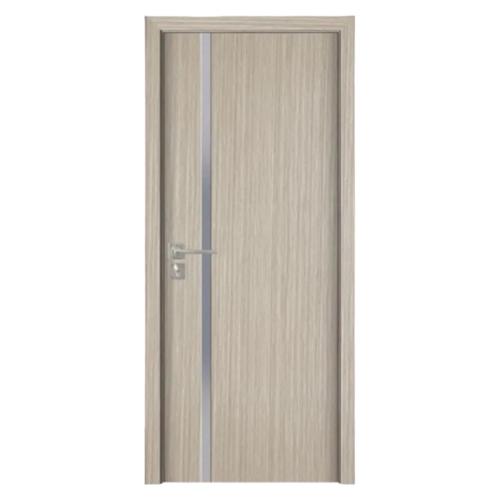 Usa Interior din MDF Novo Doors ND04 LUX PREMIUM, Cadru din Lemn Masiv, KIT COMPLET, Toc Reglabil de 10 CM INCLUS, Plinta pe Ambele Parti (Culoare: Gri, Dimensiune: 80 cm, Maner: Patrat negru inchidere magnetica, Toc: Reglabil 30 cm)