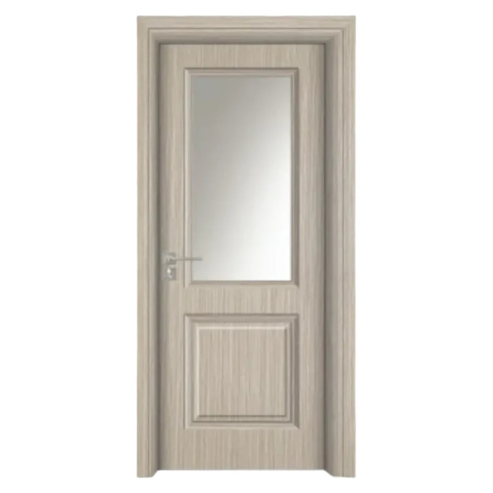 Usa Interior din MDF Novo Doors ND10 LUX PREMIUM, Cadru din Lemn Masiv, KIT COMPLET, Toc Reglabil de 10 CM INCLUS, Plinta pe Ambele Parti (Culoare: Gri, Dimensiune: 60 cm, Toc: Reglabil 10 cm, Maner: Patrat auriu inchidere magnetica)
