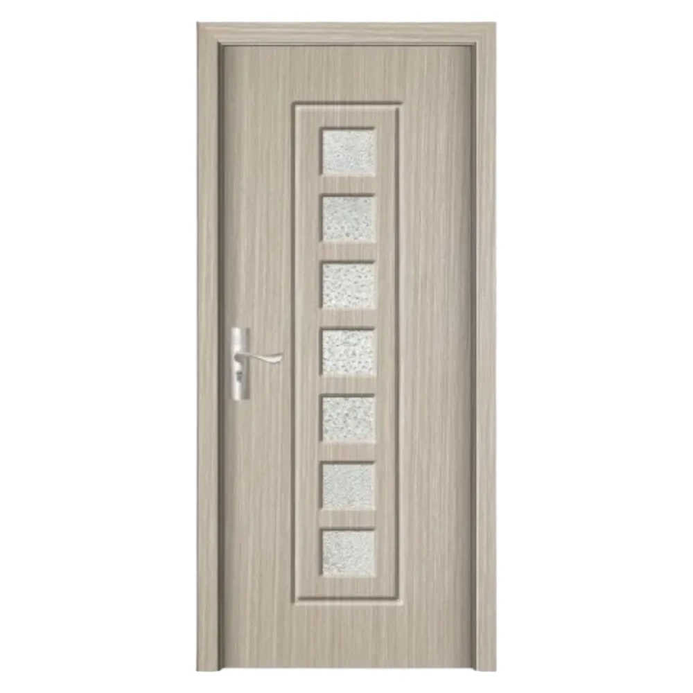Usa Interior din MDF Novo Doors ND236, Cadru din Lemn Masiv, Geam Sablat, KIT COMPLET, Toc , Manere si balamale incluse (Culoare: Gri, Dimensiune: 80 cm, Maner: Patrat negru inchidere magnetica, Toc: Reglabil 10 cm)