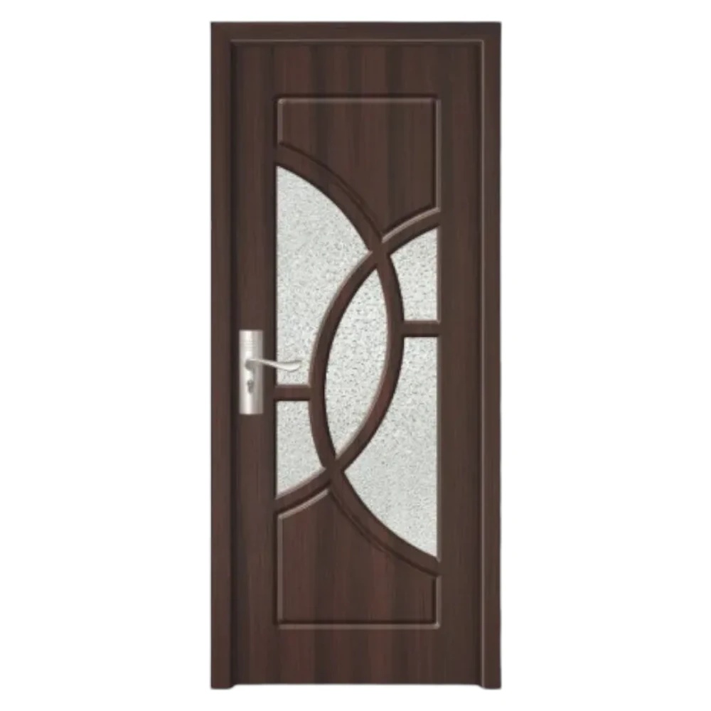 Mărește imaginea pentru Usa Interior din MDF Novo Doors ND309, Cadru din Lemn Masiv, Geam Sablat, KIT COMPLET, Toc , Manere si balamale incluse (Culoare: Wenge, Dimensiune: 70 cm, Maner: Standard, Toc: Fix)