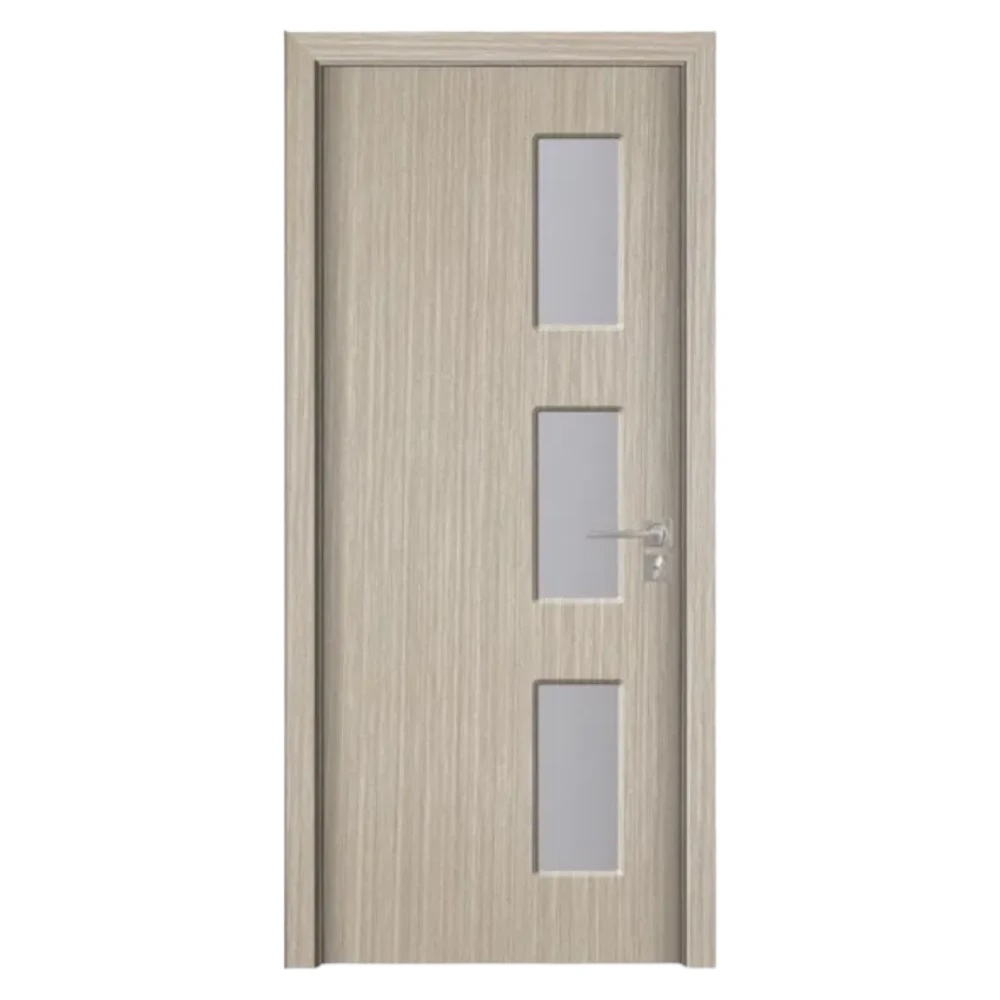 Usa Interior din MDF Novo Doors ND316, Cadru din Lemn Masiv, Geam Sablat, KIT COMPLET, Toc , Manere si balamale incluse (Culoare: Gri, Dimensiune: 60 cm, Toc: Reglabil 10 cm, Maner: Patrat auriu inchidere magnetica)