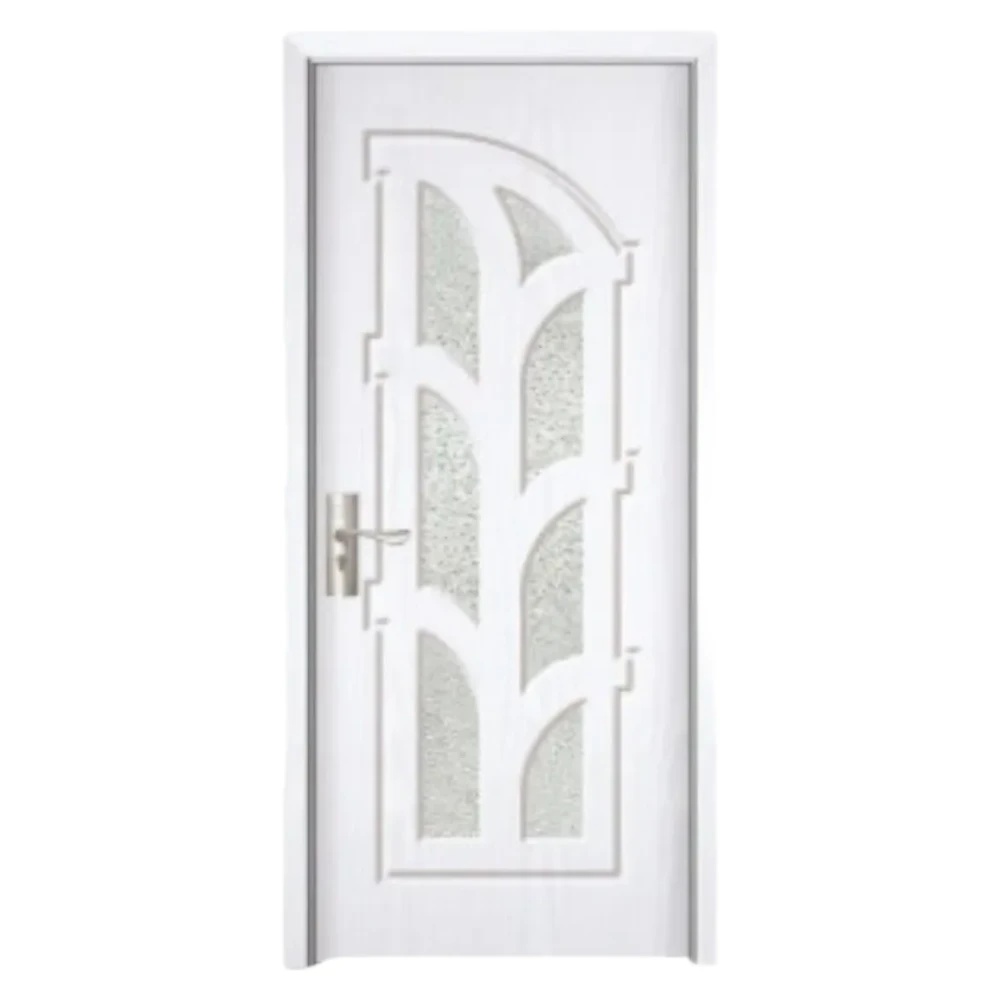 Usa Interior din MDF Novo Doors ND308, Cadru din Lemn Masiv, Geam Sablat, KIT COMPLET, Toc , Manere si balamale incluse (Culoare: Alb, Dimensiune: 70 cm, Toc: Reglabil 30 cm, Maner: Patrat auriu inchidere magnetica)