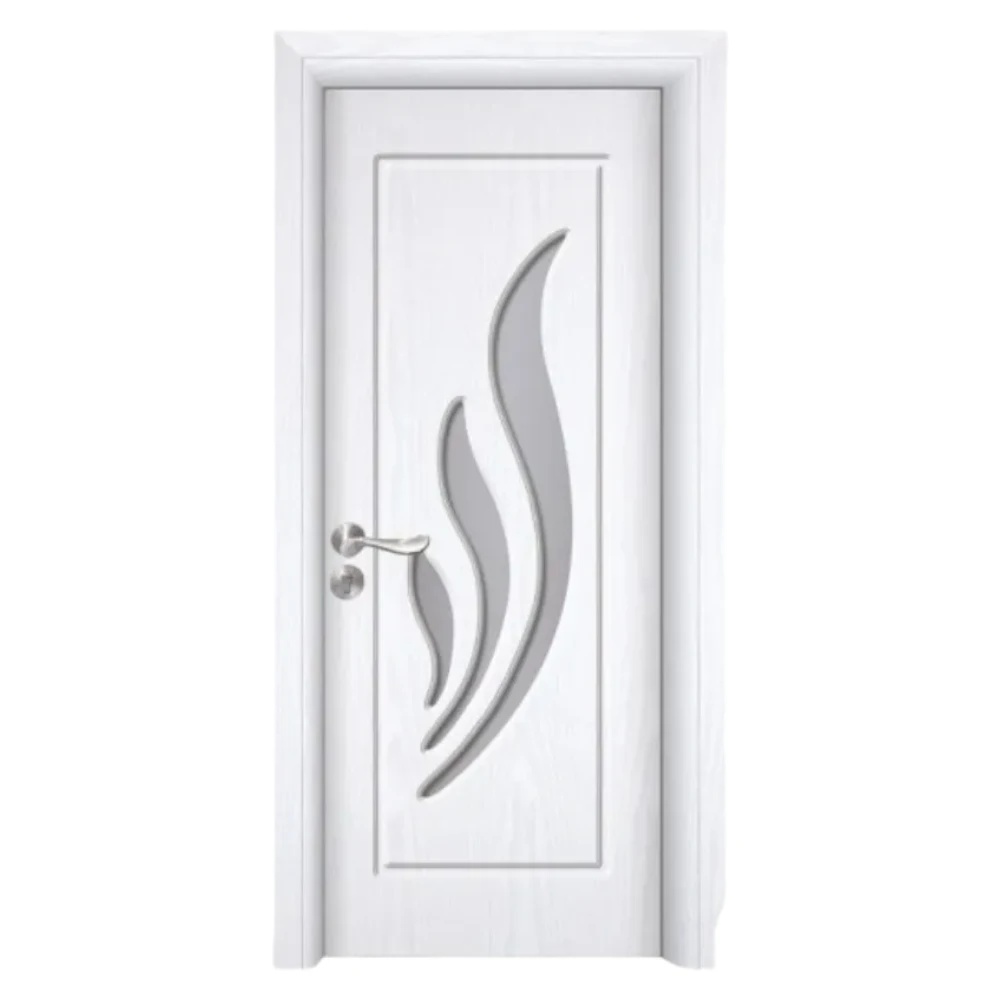 Usa Interior din MDF Novo Doors ND310, Cadru din Lemn Masiv, Geam Sablat, KIT COMPLET, Toc , Manere si balamale incluse (Culoare: Alb, Dimensiune: 60 cm, Toc: Reglabil 10 cm, Maner: Patrat auriu inchidere magnetica)