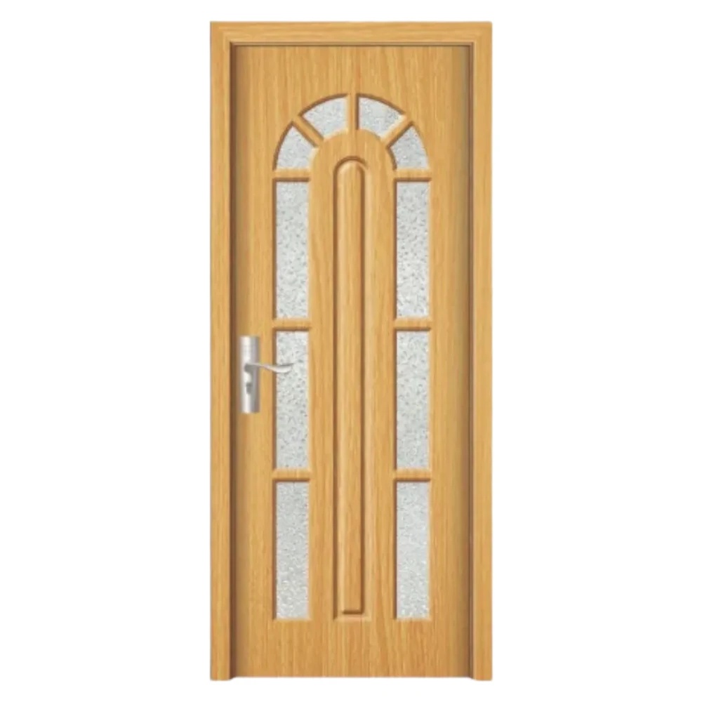 Usa Interior din MDF Novo Doors ND108, Cadru din Lemn Masiv, Geam Sablat, KIT COMPLET, Toc , Manere si balamale incluse (Culoare: Stejar Deschis, Dimensiune: 60 cm, Toc: Reglabil 30 cm, Maner: Patrat auriu inchidere magnetica)