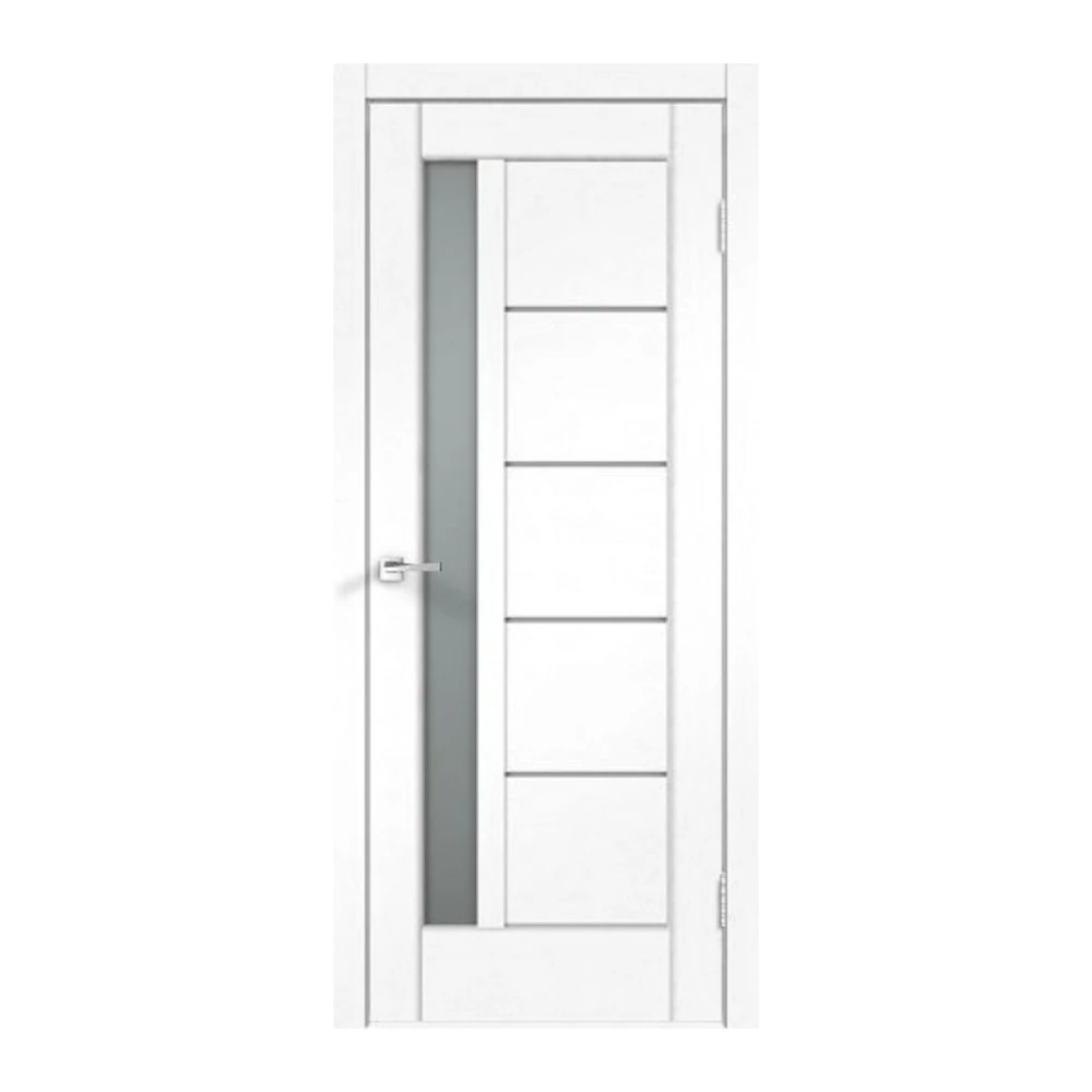 Usa Interior din MDF Novo Doors ND16 LUX PREMIUM, Cadru din Lemn Masiv, KIT COMPLET, Toc Reglabil de 10 CM INCLUS, Plinta pe Ambele Parti (Culoare: Alb mat, Dimensiune: 70 cm, Toc: Reglabil 10 cm, Maner: Patrat auriu inchidere magnetica)