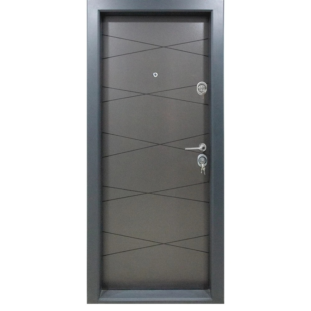Usa metalica de apartament cu izolatie si vizor Novo Doors First Class NDS310, Deschidere Stanga Dreapta, Dimensiune 200X88 cm, Tabla 1.2 mm, Kit complet, Gri antracit (Sens deschidere: Stanga)