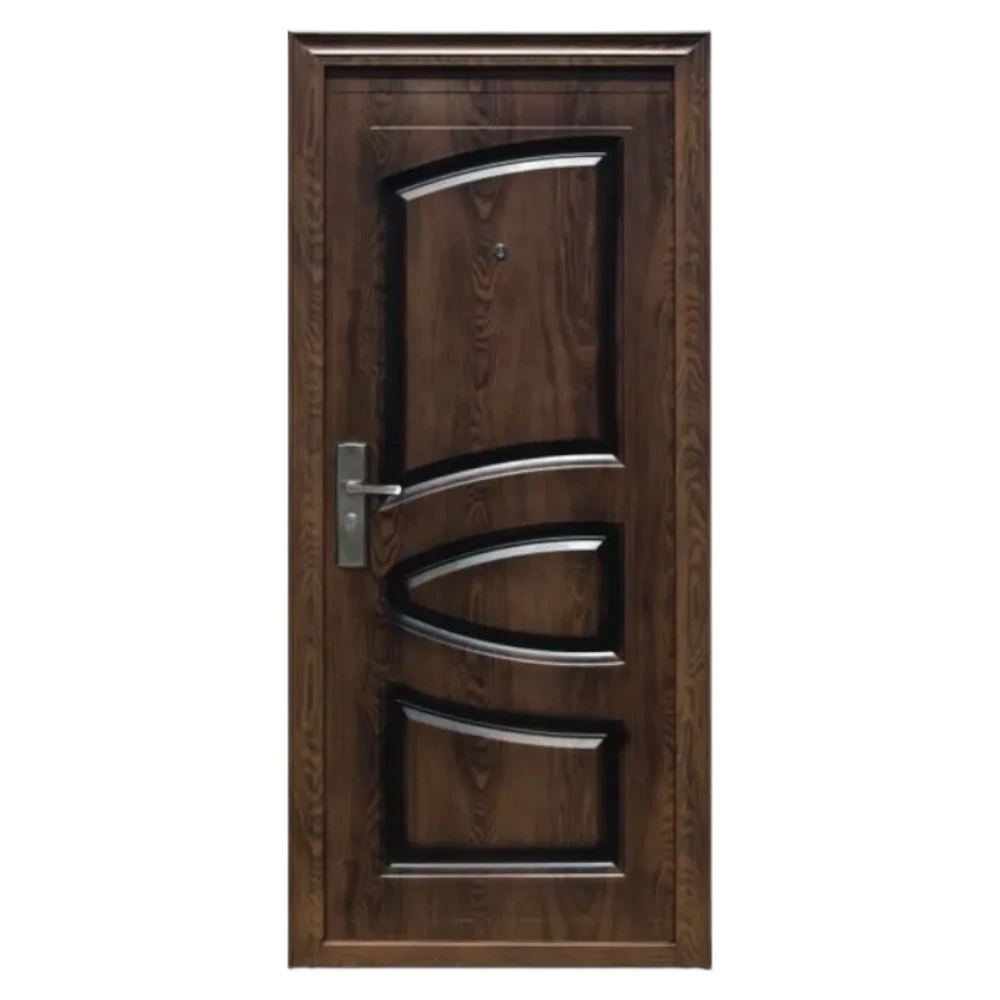 Usa metalica de exterior cu izolatie si vizor Novo Doors ND6002 ,deschidere stanga dreapta, 1 yala, dimensiuni multiple,tabla 0.5 mm, balamale si clanta incluse, toc de 7 centimetri, pentru case (Sens deschidere: Dreapta)