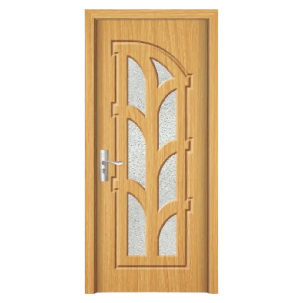 Usa Interior din MDF Novo Doors ND308, Cadru din Lemn Masiv, Geam Sablat, KIT COMPLET, Toc , Manere si balamale incluse (Culoare: Stejar Deschis, Dimensiune: 70 cm, Toc: Reglabil 30 cm, Maner: Patrat auriu inchidere magnetica)