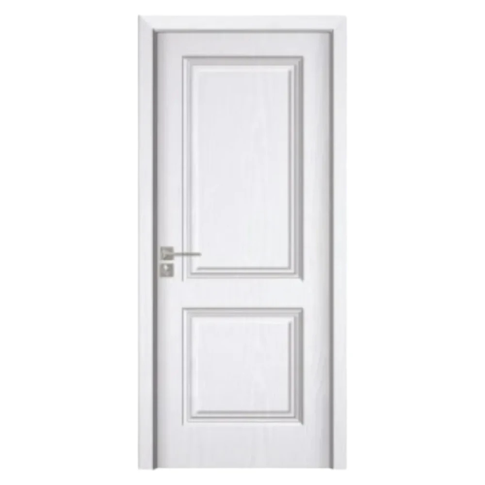 Usa Interior din MDF Novo Doors ND09 LUX PREMIUM, Cadru din Lemn Masiv, KIT COMPLET, Toc Reglabil de 10 CM INCLUS, Plinta pe Ambele Parti (Culoare: Alb, Dimensiune: 70 cm, Toc: Reglabil 10 cm, Maner: Patrat auriu inchidere magnetica)
