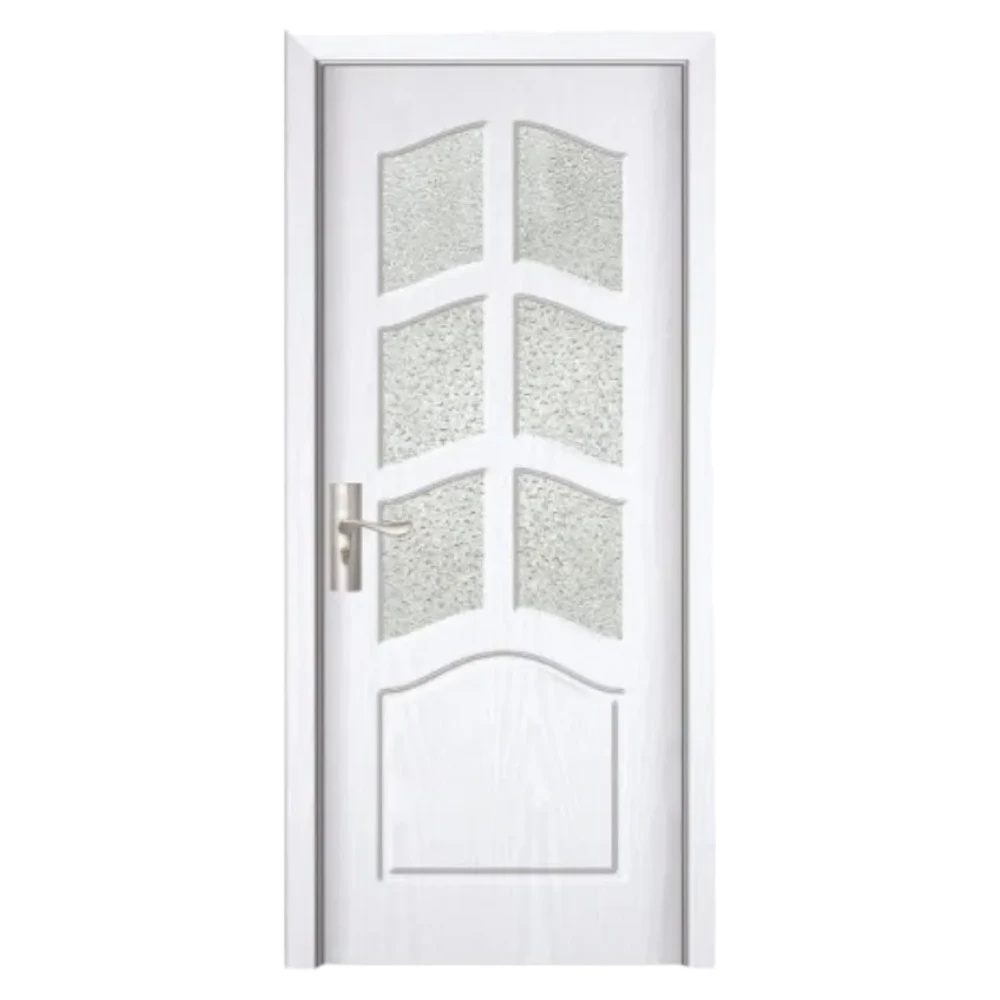 Mărește imaginea pentru Usa Interior din MDF Novo Doors ND109, Cadru din Lemn Masiv, Geam Sablat, KIT COMPLET, Toc , Manere si balamale incluse (Culoare: Alb, Dimensiune: 80 cm, Maner: Patrat argintiu crom, Toc: Reglabil 10 cm)