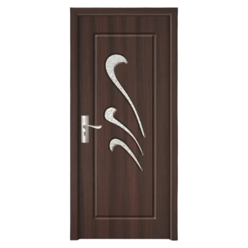 Usa Interior din MDF Novo Doors ND231, Cadru din Lemn Masiv, Geam Sablat, KIT COMPLET, Toc , Manere si balamale incluse (Culoare: Wenge, Dimensiune: 60 cm, Toc: Fix, Maner: Patrat auriu inchidere magnetica)