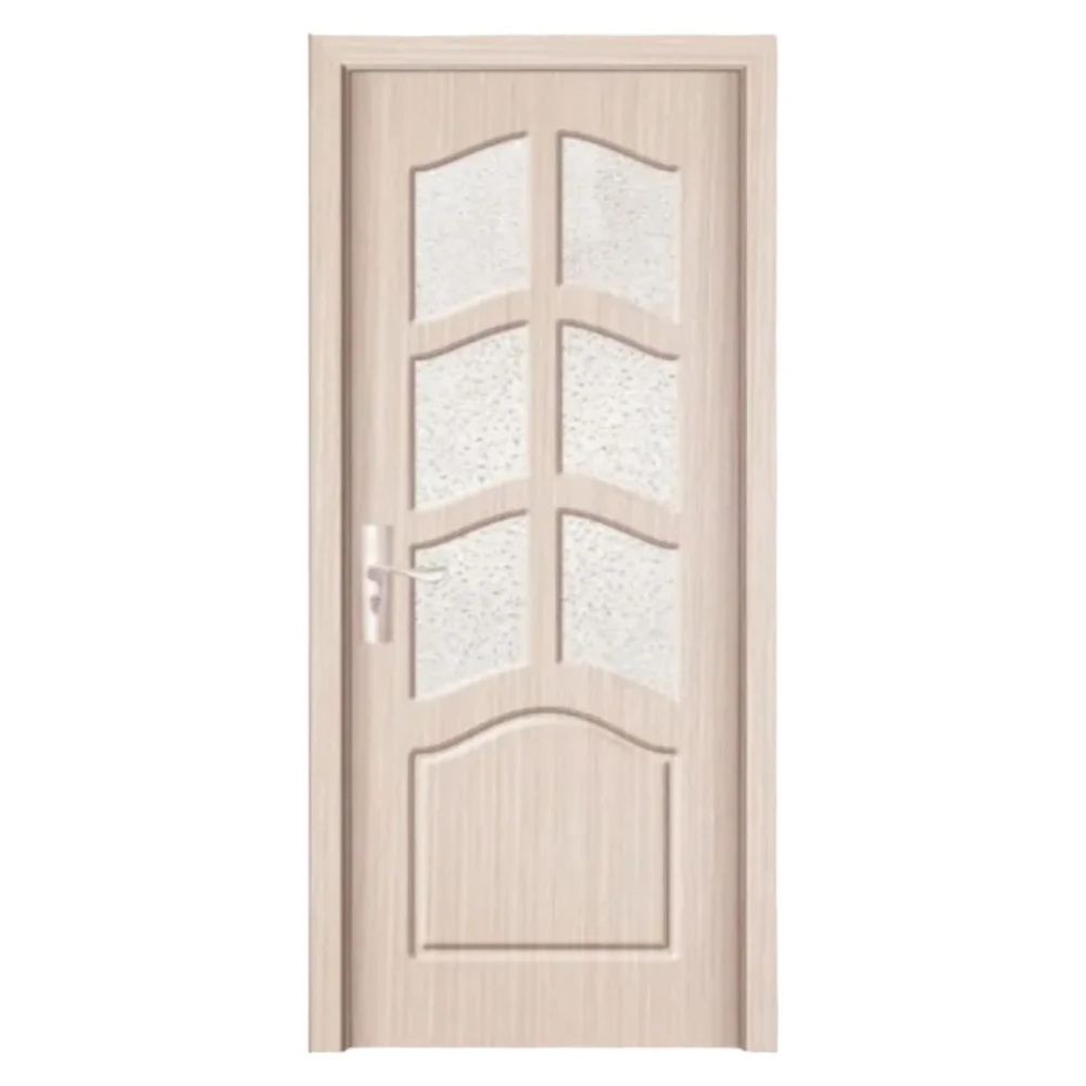 Mărește imaginea pentru Usa Interior din MDF Novo Doors ND109, Cadru din Lemn Masiv, Geam Sablat, KIT COMPLET, Toc , Manere si balamale incluse (Culoare: Crem, Dimensiune: 60 cm, Maner: Standard, Toc: Reglabil 10 cm)