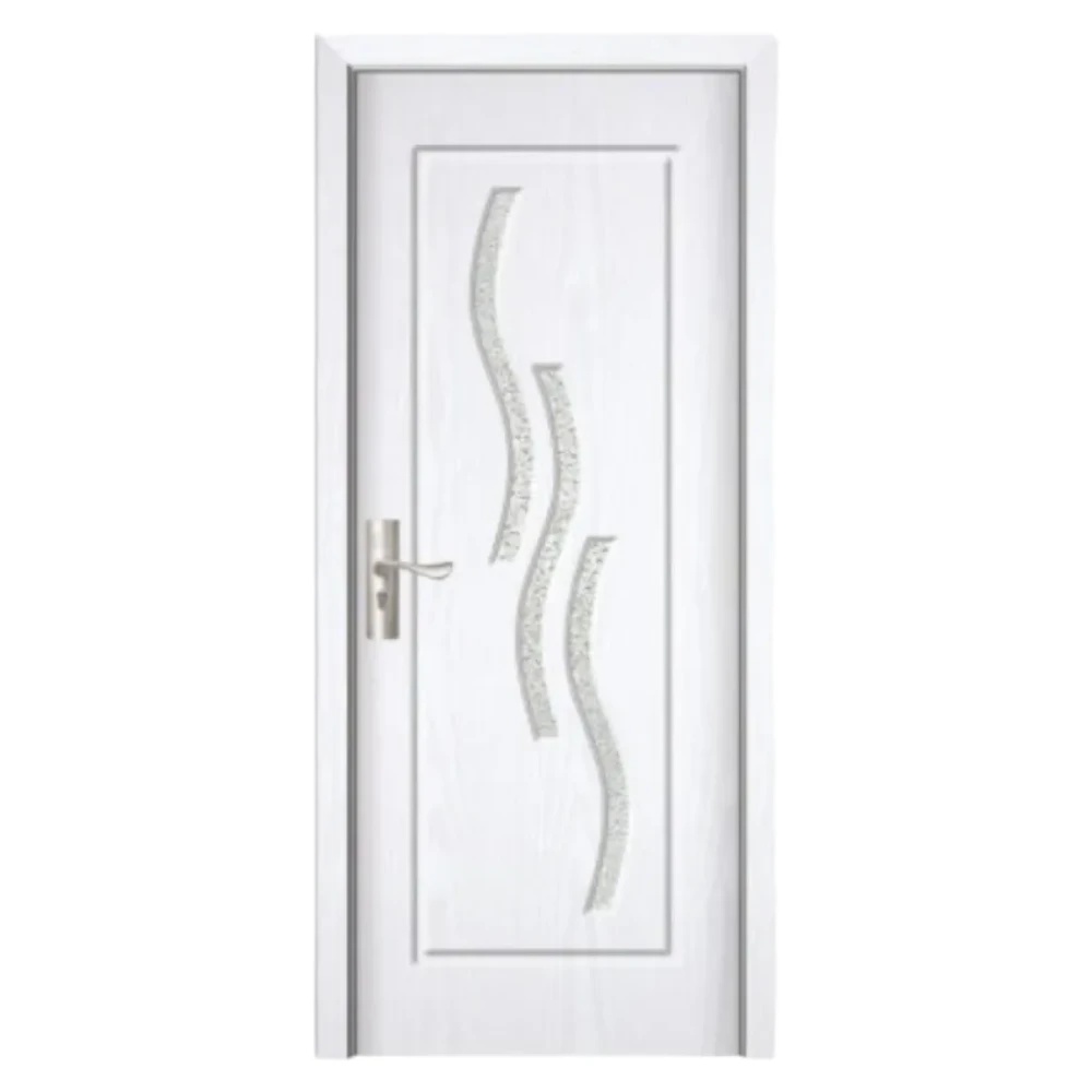 Mărește imaginea pentru Usa Interior din MDF Novo Doors ND14, Cadru din Lemn Masiv, Geam Sablat, KIT COMPLET, Toc , Manere si balamale incluse (Culoare: Alb, Dimensiune: 70 cm, Maner: Patrat argintiu crom, Toc: Fix)