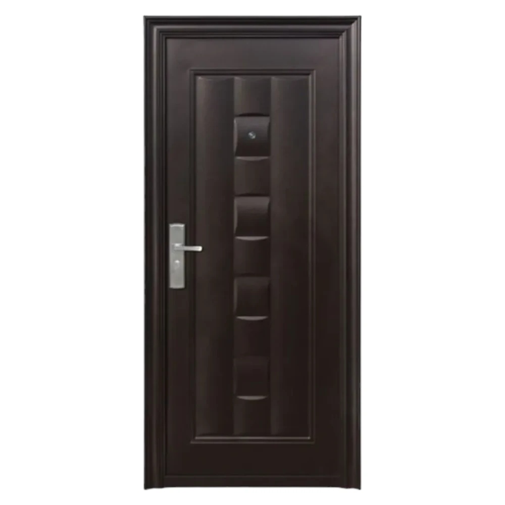 Usa metalica de exterior cu izolatie si vizor Novo Doors ND137 ,deschidere stanga dreapta, 1 yala, dimensiuni multiple,tabla 0.5/0.7 mm, balamale si clanta incluse, toc de 5-7 centimetri, pentru case (Grosime tabla: 5 mm, Sens deschidere: Stanga)