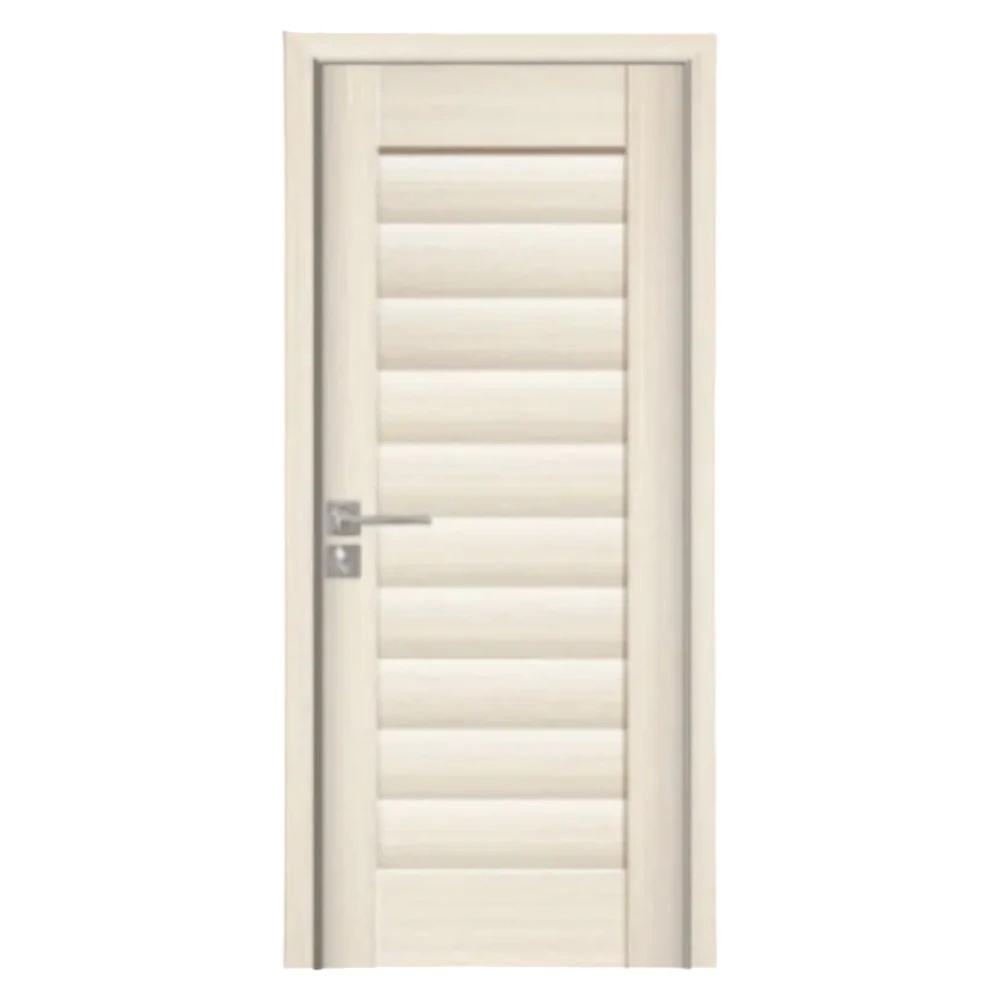 Usa Interior din MDF Novo Doors ND01 LUX PREMIUM, Cadru din Lemn Masiv, KIT COMPLET, Toc Reglabil de 10 CM INCLUS, Plinta pe Ambele Parti (Culoare: Crem, Dimensiune: 70 cm, Toc: Reglabil 30 cm, Maner: Patrat auriu inchidere magnetica)