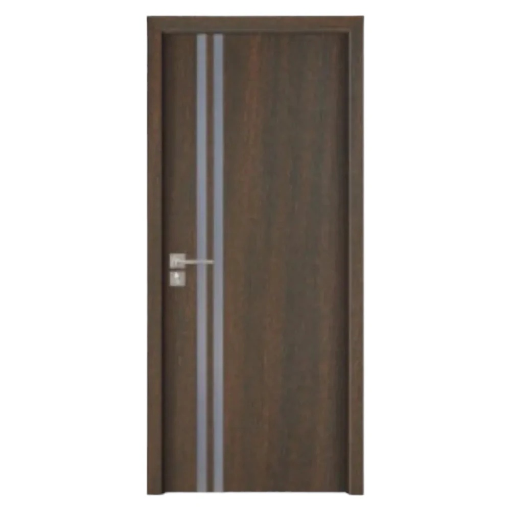 Usa Interior din MDF Novo Doors ND08 LUX PREMIUM, Cadru din Lemn Masiv, KIT COMPLET, Toc Reglabil de 10 CM INCLUS, Plinta pe Ambele Parti (Culoare: Wenge, Dimensiune: 80 cm, Maner: Patrat negru inchidere magnetica, Toc: Reglabil 30 cm)