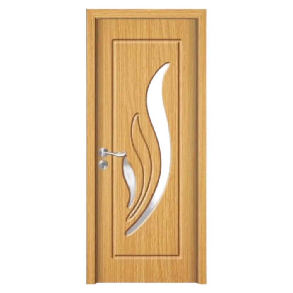 Usa Interior din MDF Novo Doors ND310, Cadru din Lemn Masiv, Geam Sablat, KIT COMPLET, Toc , Manere si balamale incluse (Culoare: Stejar Deschis, Dimensiune: 60 cm, Maner: Patrat negru inchidere magnetica, Toc: Reglabil 30 cm)