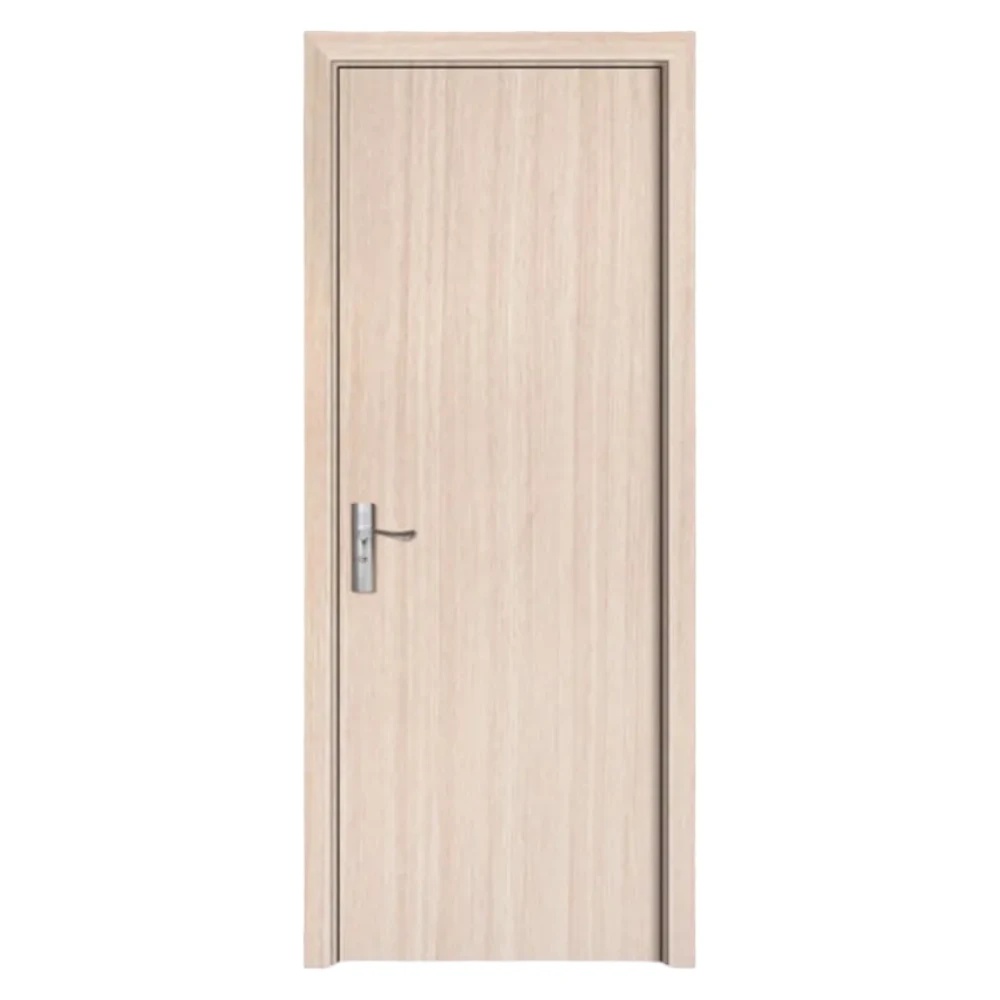 Usa Interior din MDF Novo Doors ND81, Cadru din Lemn Masiv, KIT COMPLET, Toc , Manere si balamale incluse (Culoare: Crem, Dimensiune: 70 cm, Toc: Fix, Maner: Patrat auriu inchidere magnetica)