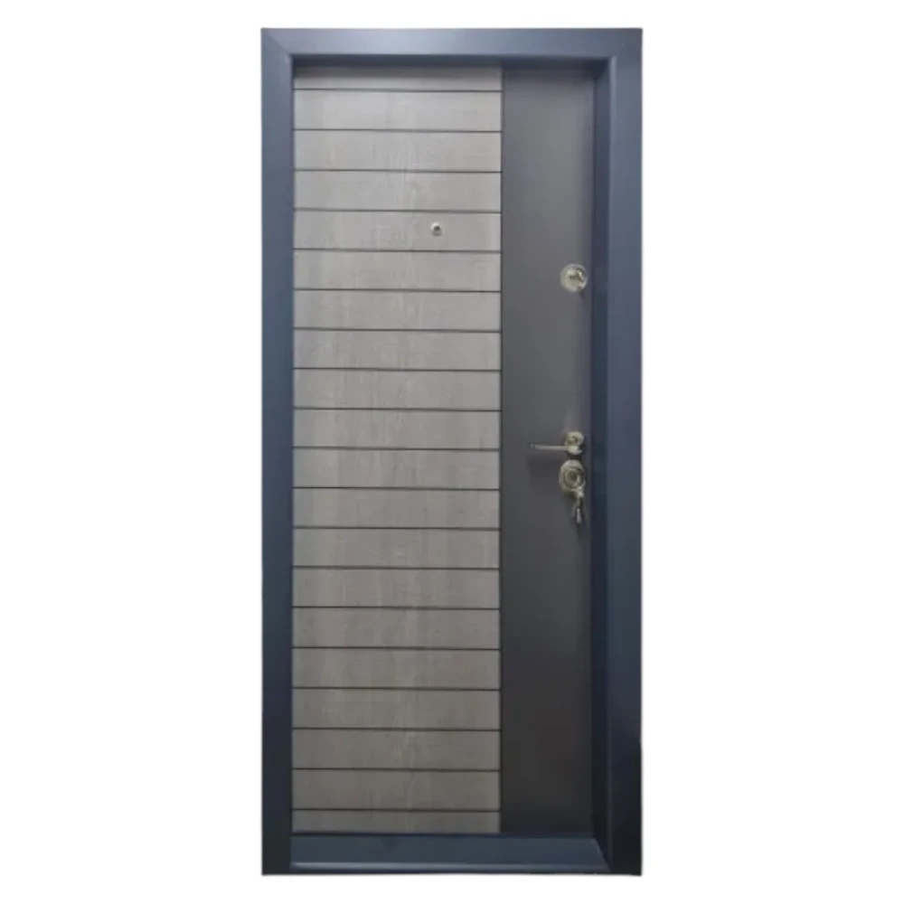 Usa metalica de apartament cu izolatie si vizor Novo Doors First Class NDS03, Deschidere Stanga Dreapta, Dimensiune 200X88 cm, Tabla 1.2 mm, Kit complet, Gri antracit (Sens deschidere: Stanga)