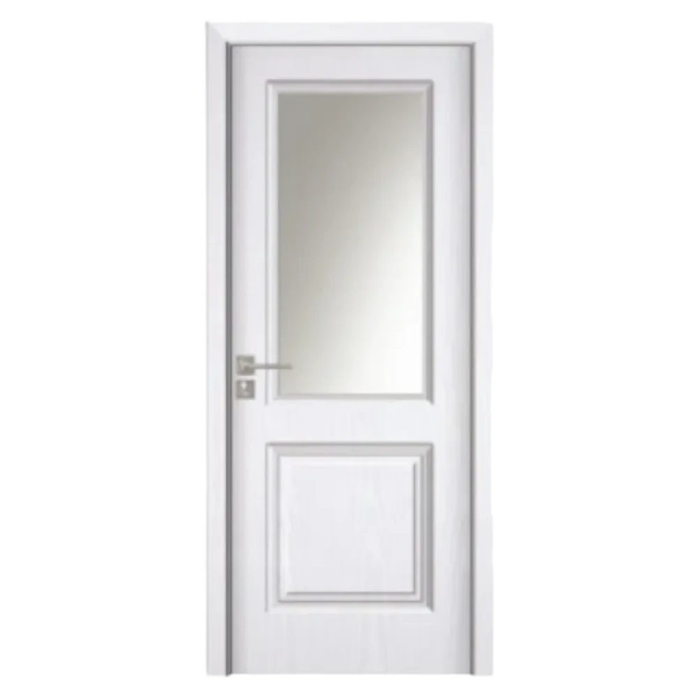 Usa Interior din MDF Novo Doors ND10 LUX PREMIUM, Cadru din Lemn Masiv, KIT COMPLET, Toc Reglabil de 10 CM INCLUS, Plinta pe Ambele Parti (Culoare: Alb, Dimensiune: 60 cm, Toc: Reglabil 30 cm, Maner: Patrat auriu inchidere magnetica)