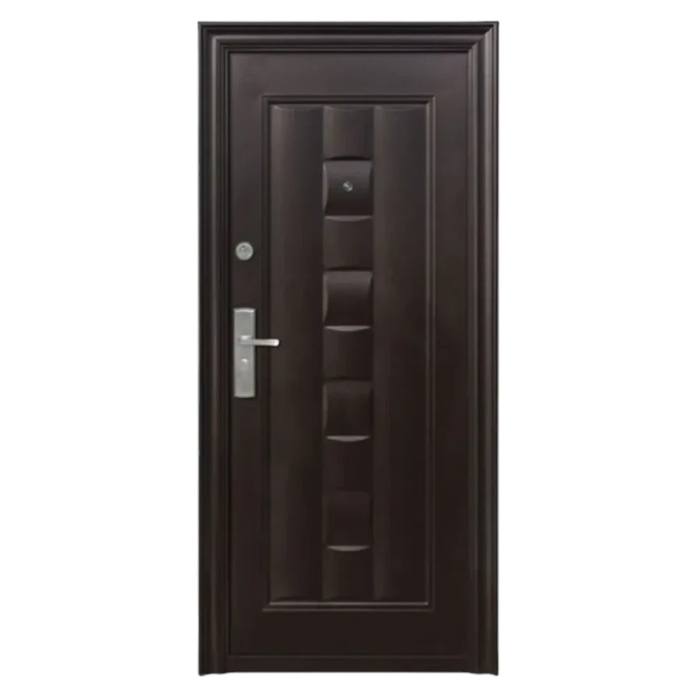 Usa metalica de exterior cu izolatie si vizor Novo Doors ND137 ,deschidere stanga dreapta, 1 yala, dimensiuni multiple,tabla 0.5/0.7 mm, balamale si clanta incluse, toc de 5-7 centimetri, pentru case (Grosime tabla: 7 mm, Sens deschidere: Dreapta)